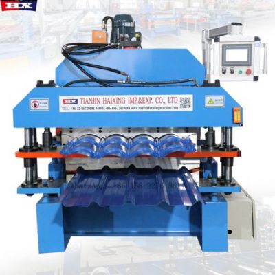 768tile 740trapezoidal double layer roof roll forming machine