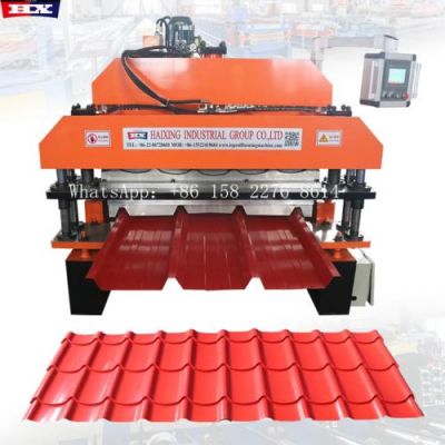 PV4 1075tile double layer sheet metal roll forming machines