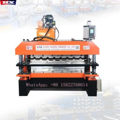 Double layer trapezoidal iron sheet making machine
