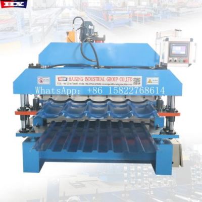 Maquina para fabricar tejas de doble capa