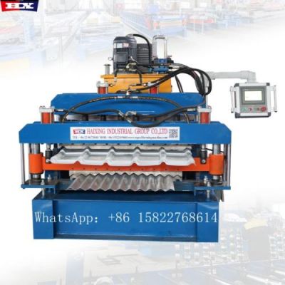 Maquina para hacer tejas de doble capa