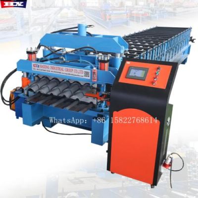 Tile & trapezoidal double layer roof roll forming machine