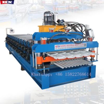 Maquina de planchas de zinc de doble capa