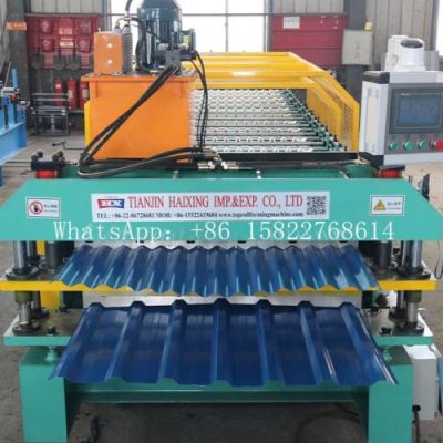 U panel and corrugated sheet double roll layer forming machine