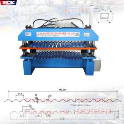 Roof and cladding sheet double deck roll forming machine